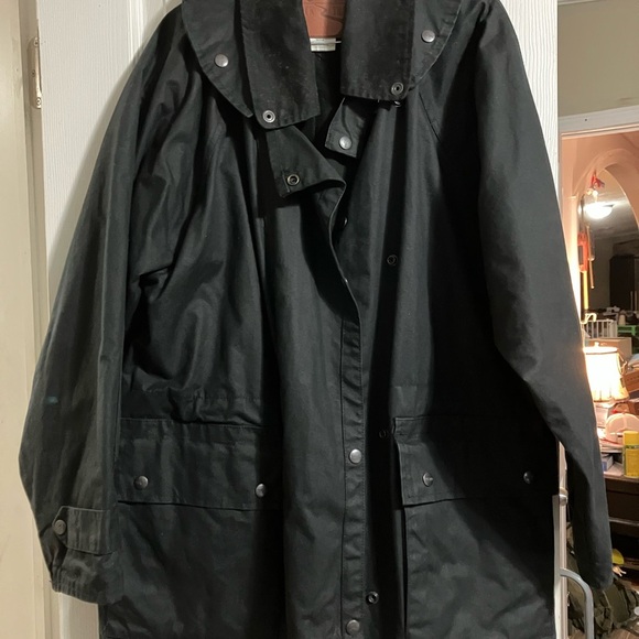 Outback Trail by Fire Fox Other - Black Water-Resistant Raincoat with Prominent Collar